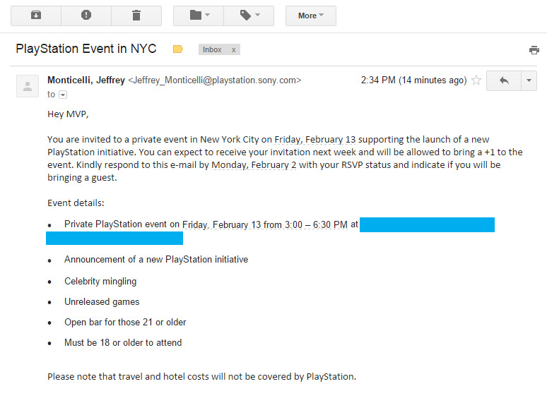 Sony veranstalt demnächst ein neues PlayStation Event